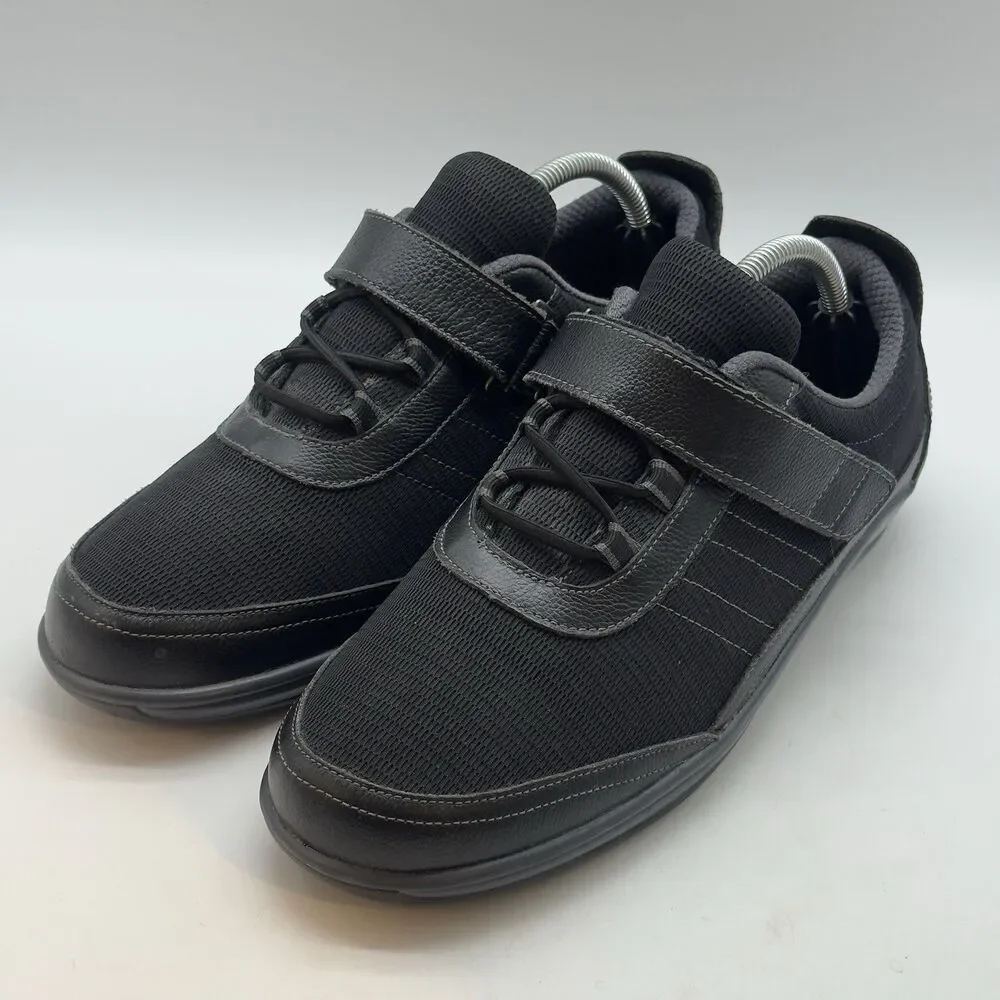 Orthofeet Breeze Walking Shoes Women's 11 Wide Black Hook and Loop Stretch Laces